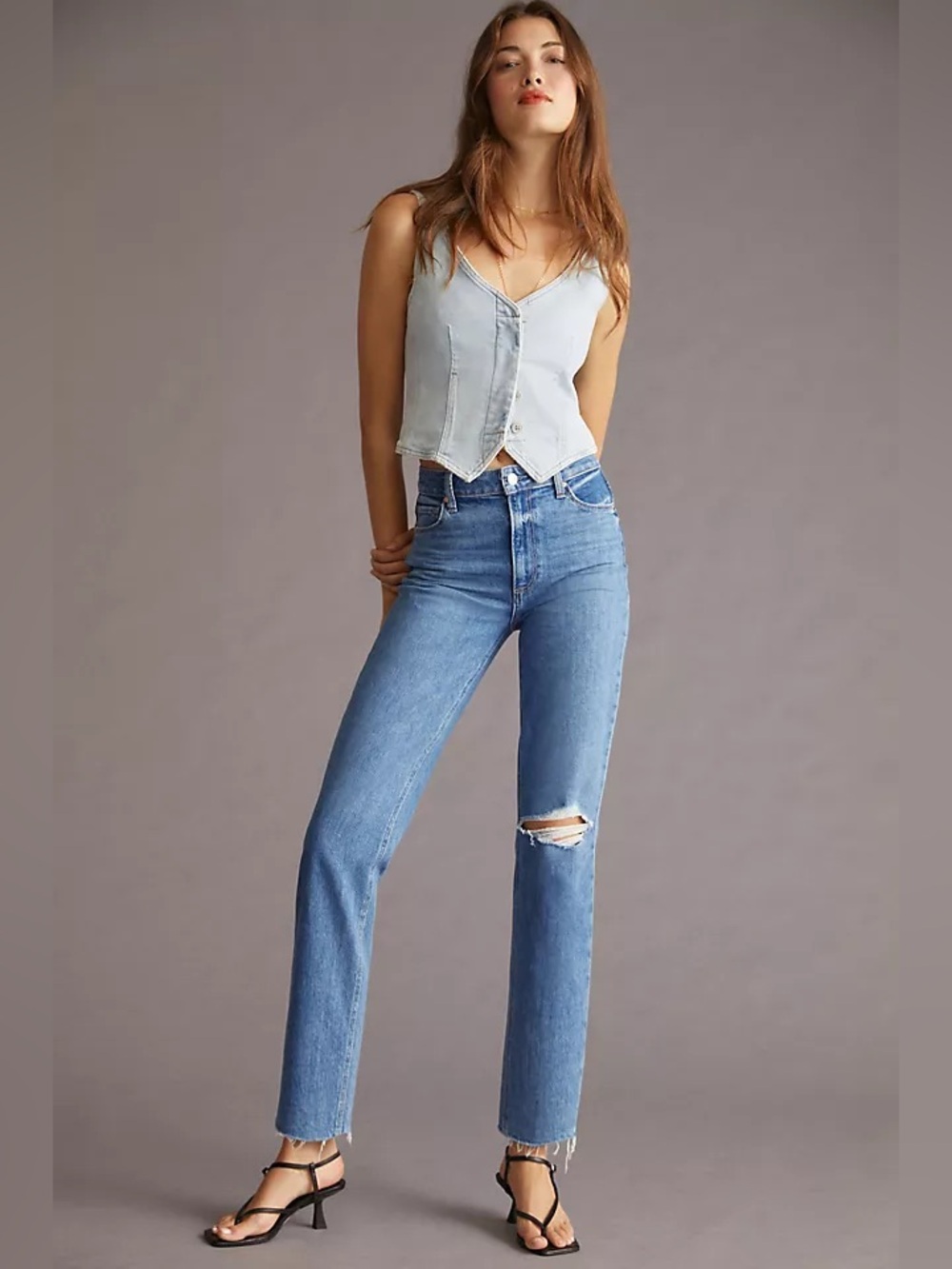 Paige Sarah High-Rise Straight Jeans size 27